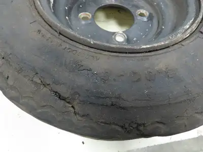 Set Of Wheels And Tires For a Taylor Dunn Stepsaver 3 Wheel Electric Cart Foam