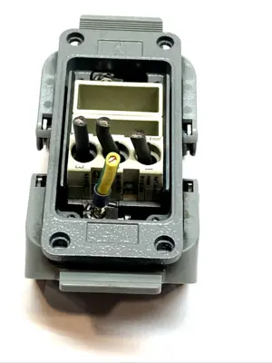 USED HARTING HAN B BULKHEAD HOUSING W/ 09 14 003 2601 A INSERT IP65 OEM