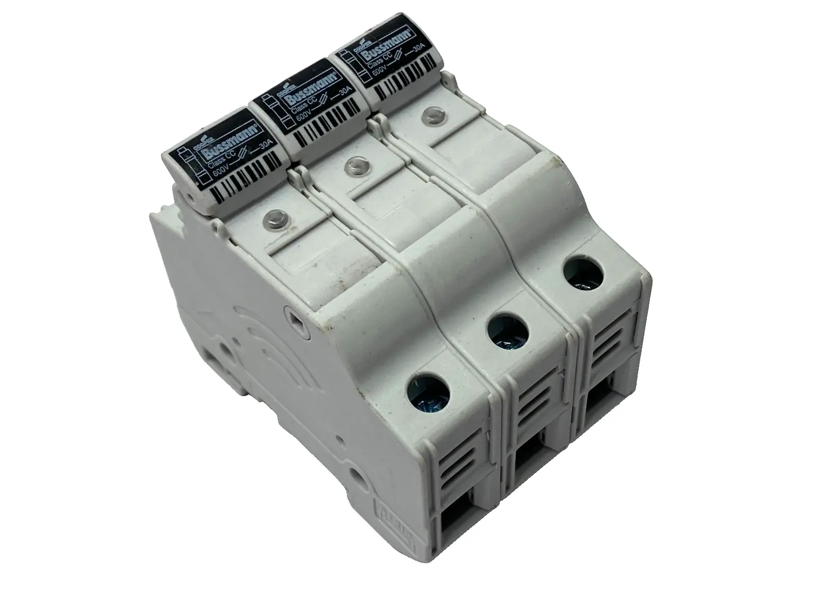Used Cooper Bussmann Modular Indicator Fuse Holder 3-Pole 600V 30A Fuse Accessories Michigan US | Maverick Industrial Sales #1392480