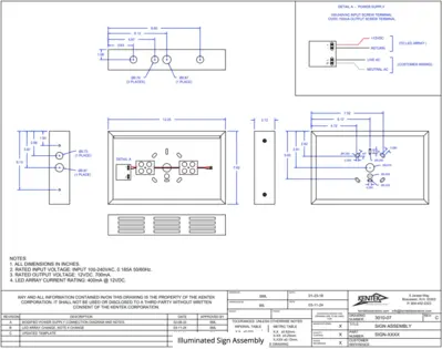 Kentek "Laser In Use" Illuminated Sign Laser Welding Screens, Barriers, & PPE | MacLean Machinery Network LLC (2)