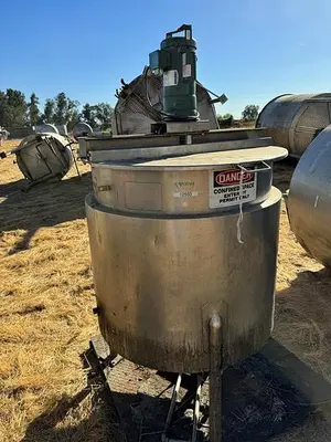 Tank, 170 Gallon, 316 Stainless Steel, Jacketed, Agitated, #5991049