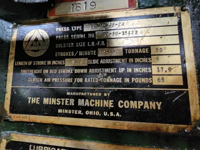 MINSTER S2-50-48-24 Straight-Side Presses | Mohawk Machinery (7)