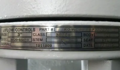 3" 300# J Flow Controls KO-WC-#8-BB-F300-300 Manual WC6/SS Gate Valve NEW Z57