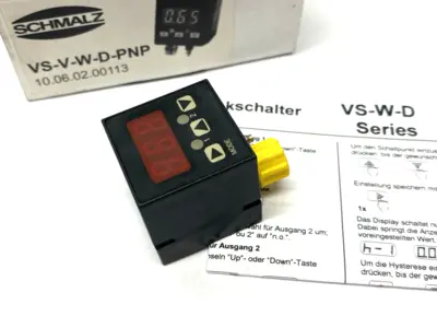 USED SCHMALZ DIGITAL VACUUM AND PRESSURE SWITCH 10.06.02.00113