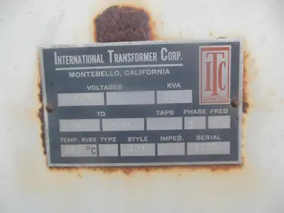 Transformer, 25 kVA, ITC, Type F, Style 303, #S742764