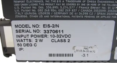 NEW NEWPORT ELECTRONICS EIS-2/N MICROSERVER EIS2N