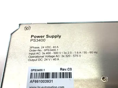 USED B&R INDUSTRIAL 3-PHASE 24VDC POWER SUPPLY MODULE
