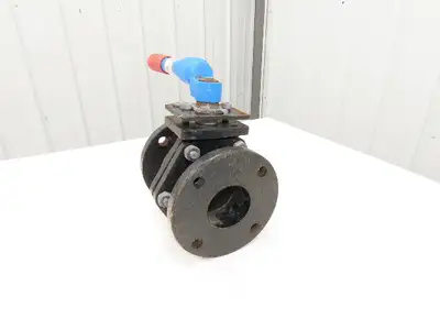 American Valve Flanged Full Port Ball Valve 3" Cast W/Lever 125S 200WOG Ser 4000