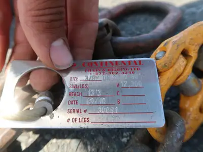 Double Leg Rigging Chain w/ Plate Lifters