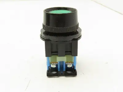 Fuji Electric Green Illuminated Push Button 30mm 600V 10A 30v Bulb Lot of 7