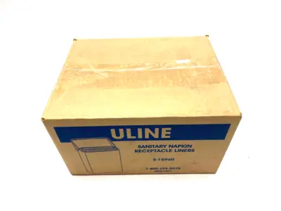NEW ULINE SANITARY NAPKIN RECEPTACLE LINERS BOX OF 500