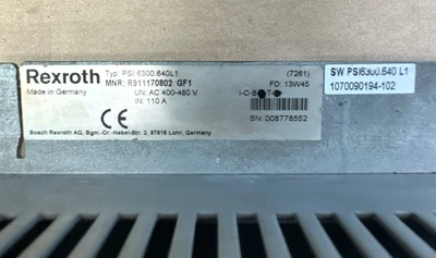 Used Rexroth PSI6300.640L1 Servo Drives Indiana US | J&J Industrial Supply #1277325