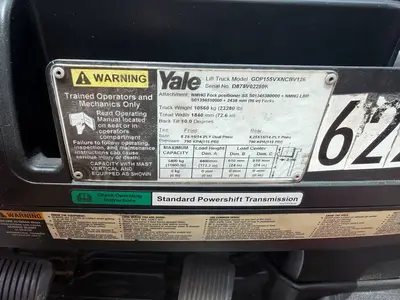Used 2012 YALE GDP155VX Internal Combustion Forklifts: Pneumatic Tire Texas US | TB Forklifts #1326250