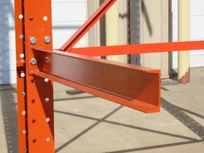 Cantilever Rack 2 W8-18 Post 4 Shelf 1-Side 192" 16' Upright 78"W 48" Arms 5000#