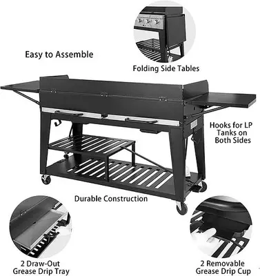 Commercial Grade Portable Propane Gas Big Event BBQ Grill