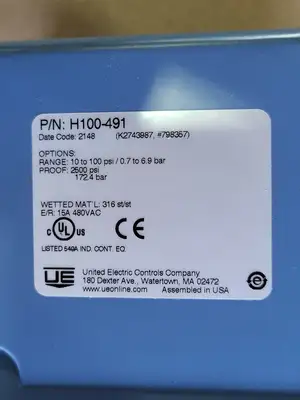 NEW UNITED ELECTRIC H100-491