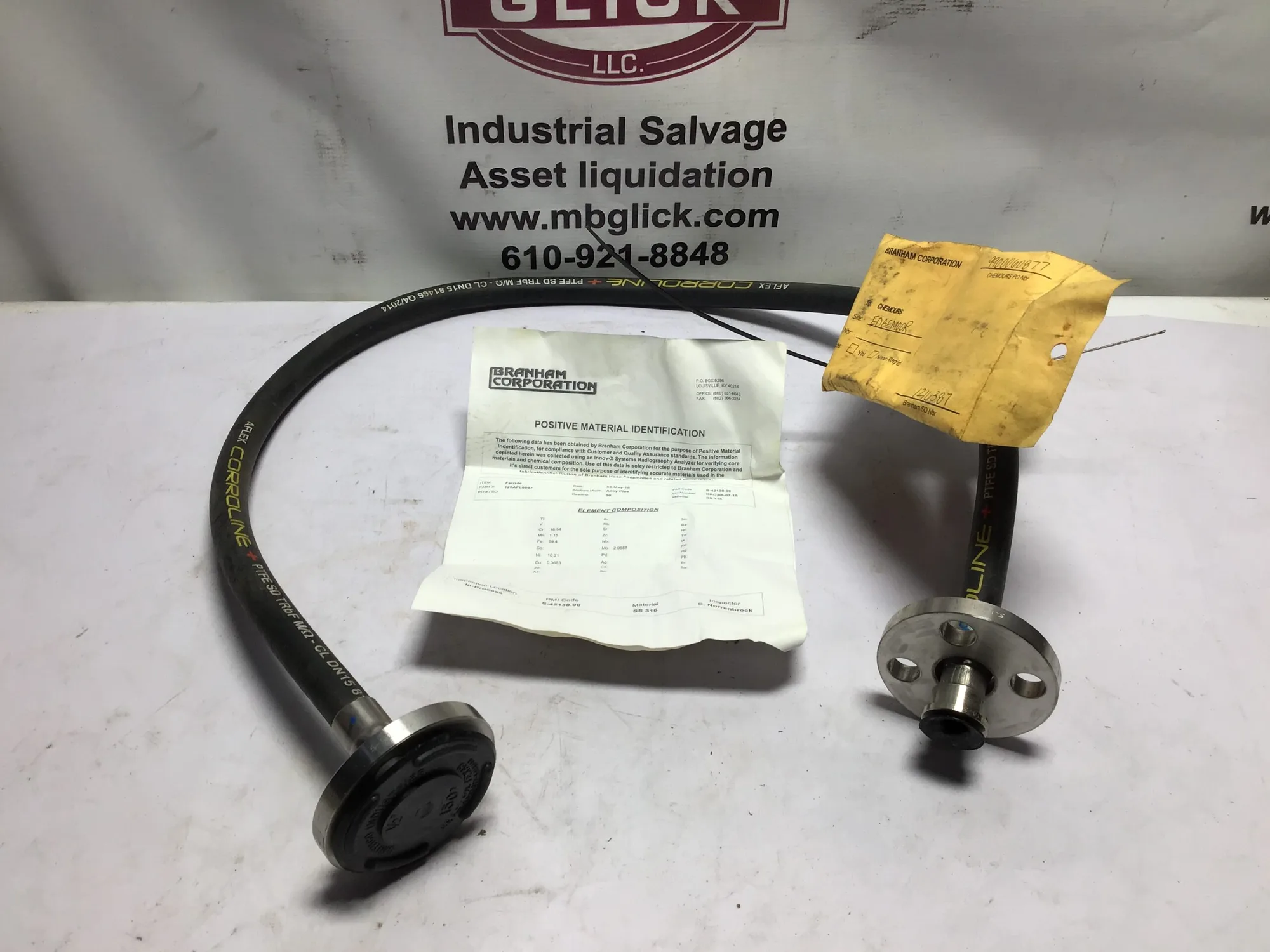 Branham AFLEX 120AFL0097 Corroline Hose OP PSI: 230 TEST PSI: 350