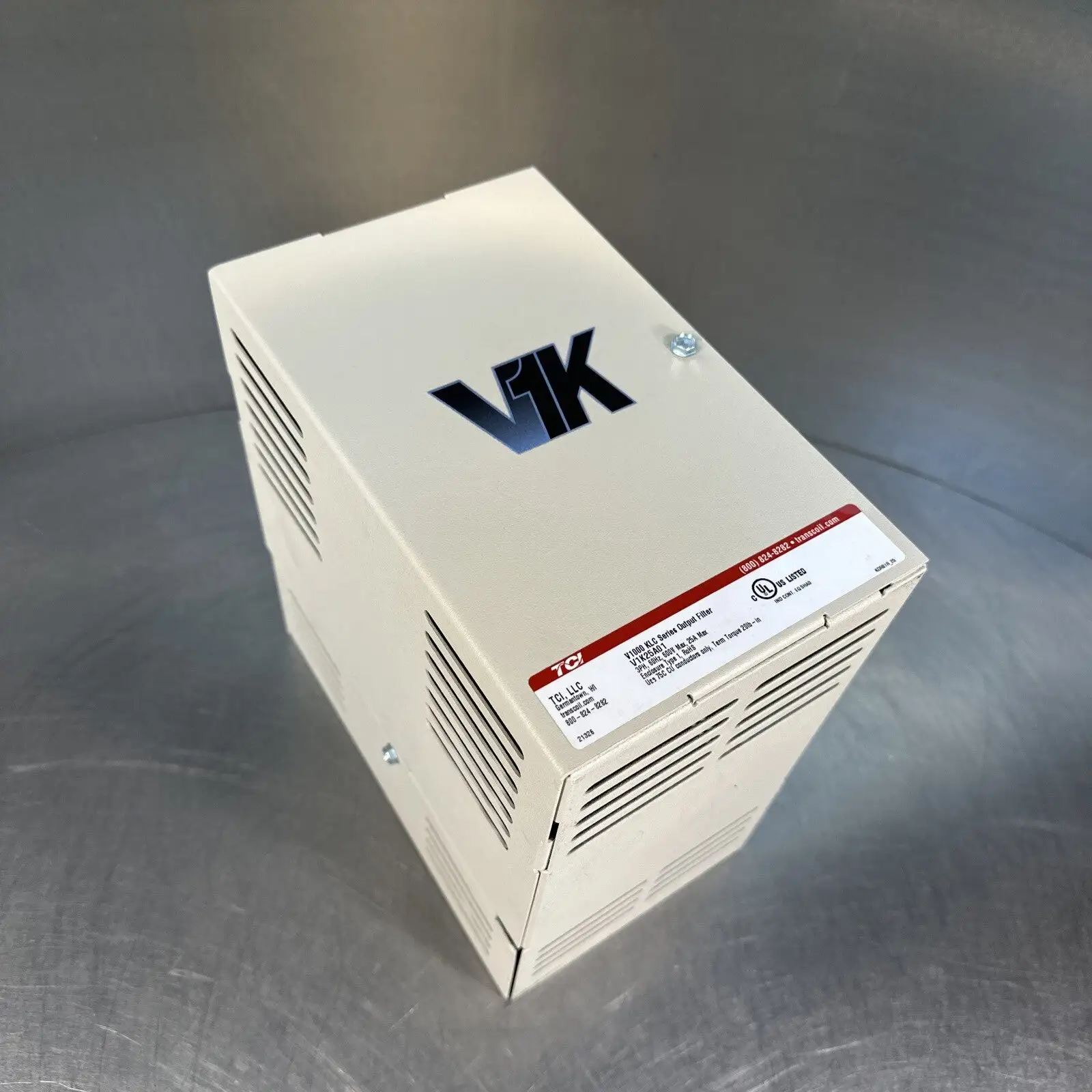 TCI V1000 KLC (V1K25A01) Output Filter 3-PH 60Hz 600V 25A. (1A-01)