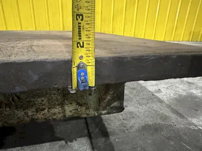 114" X 51" X 7" HIGH STEEL LAYOUT RISER PLATE: STOCK #23182