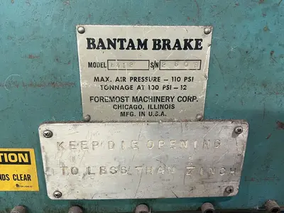 Used FOREMOST BANTAM B412 Press Brakes Ohio US | HGR 24 #1506582