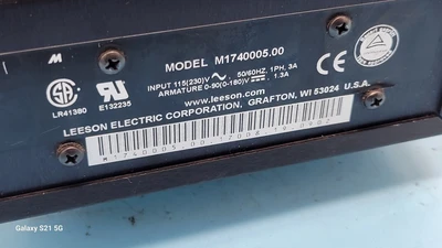 USED LEESON ELECTRIC M1740005.00 speed master speed controller