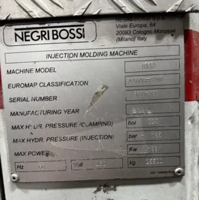 2014 NEGRI BOSSI V650 VECTOR Injection Molding Horizontal/Vertical | Machinery Network (6)