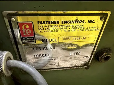 2500 lBS X 30" FASTENER ENGINEERS WIRE POWER UNCOILER: STOCK #18760