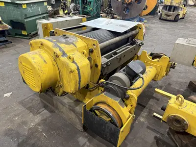 25 TON P&H OVERHEAD BRIDGE CRANE HOIST, NEW 1998, 66" GAUGE: YOBRO #24847