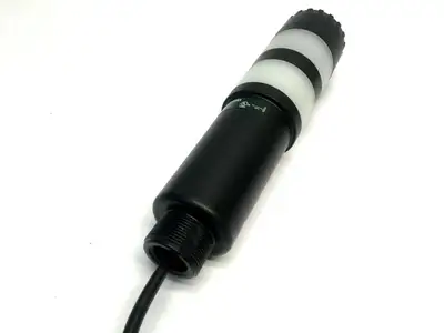 USED BANNER TOWER LIGHT, 2-COLOR AUDIBLE INDICATOR, GREEN/RED