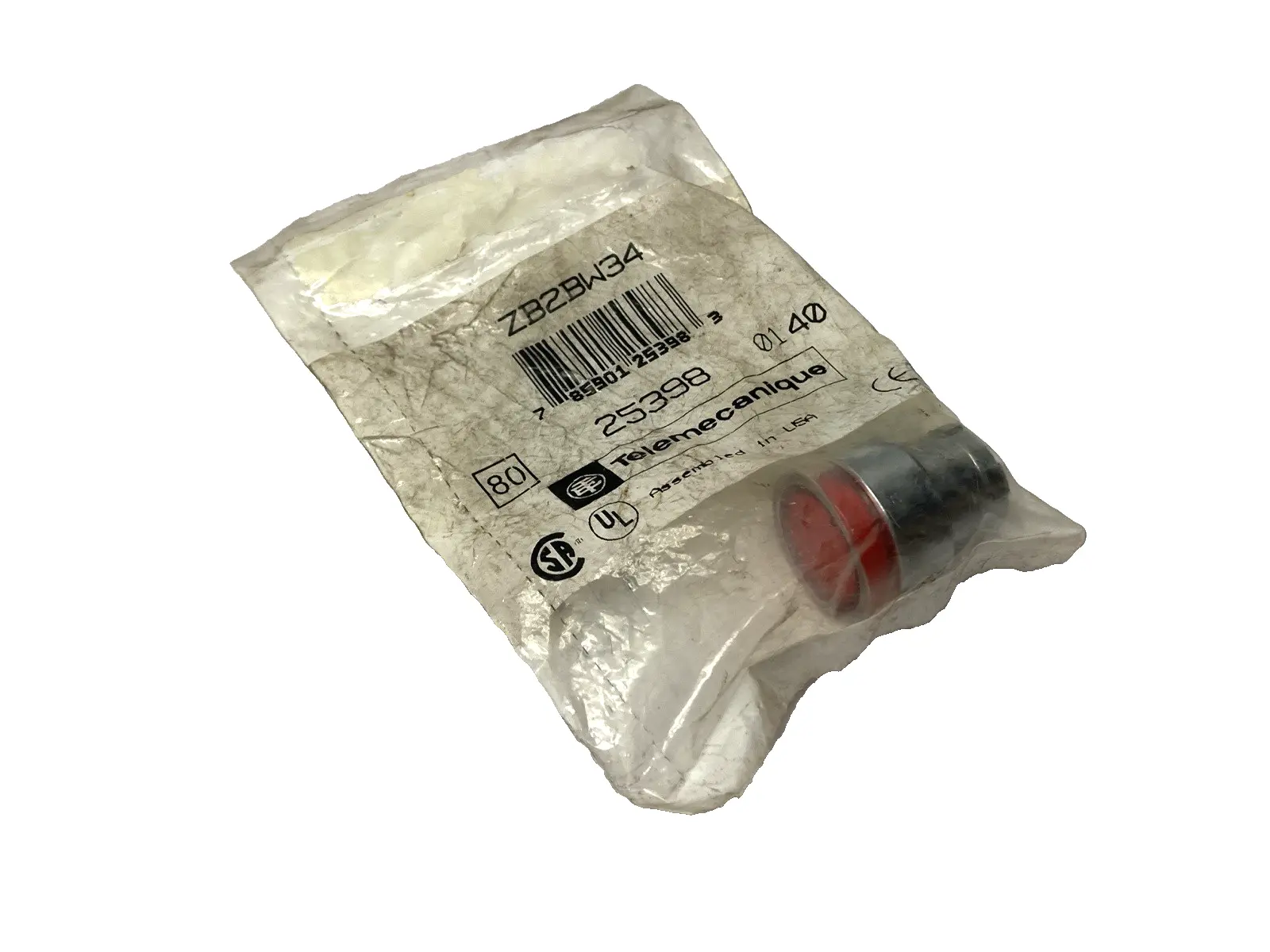 NEW TELEMECANIQUE ILLUMINATED RED PUSHBUTTON HEAD 22MM