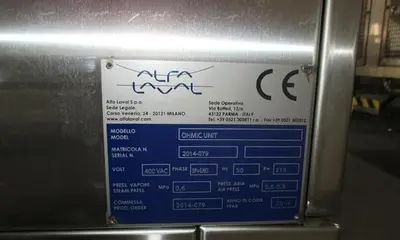 USED 2014 ALFA LAVAL OHMIC UNIT
