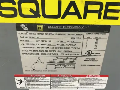 Used SQUARE D EE112T3H Distribution Transformers Ohio US | HGR 24 #1316121