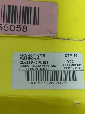 New | in-Stock COOPER BUSSMANN FRS-R-1-6/10 Miscellaneous Equipment (Electrical & Power) Ohio US | Surplus Asset Holdings #1237410
