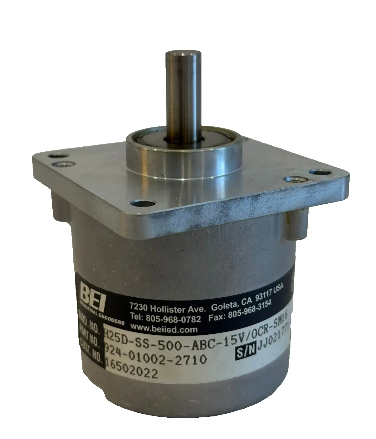NEW BEI SENSORS H25D-SS-500-ABC-15V/OCR-SM16 ROTARY ENCODER 924-01002-2710