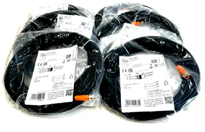 NEW IFM EFECTOR ADOGF030MSS0010H03-EVC143 FEMALE CORDSET LOT OF 8
