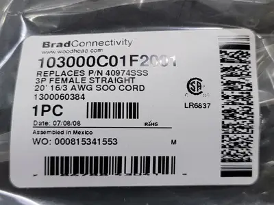 NEW WOODHEAD 103000C01F2001