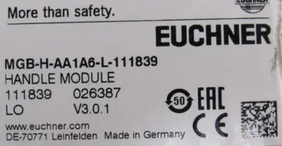 NEW EUCHNER MGB-H-AA1A6-L-111839 DOOR HANDLE MGBHAA1A6L111839