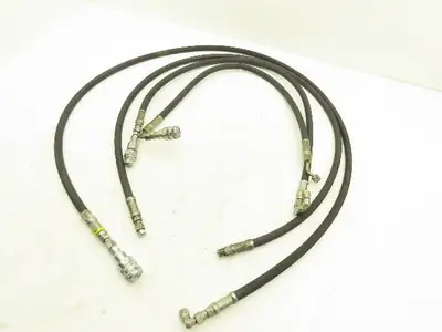 1/4" Hydraulic Hose 5800psi Parker No-Spill Quick Connect Lot of 4