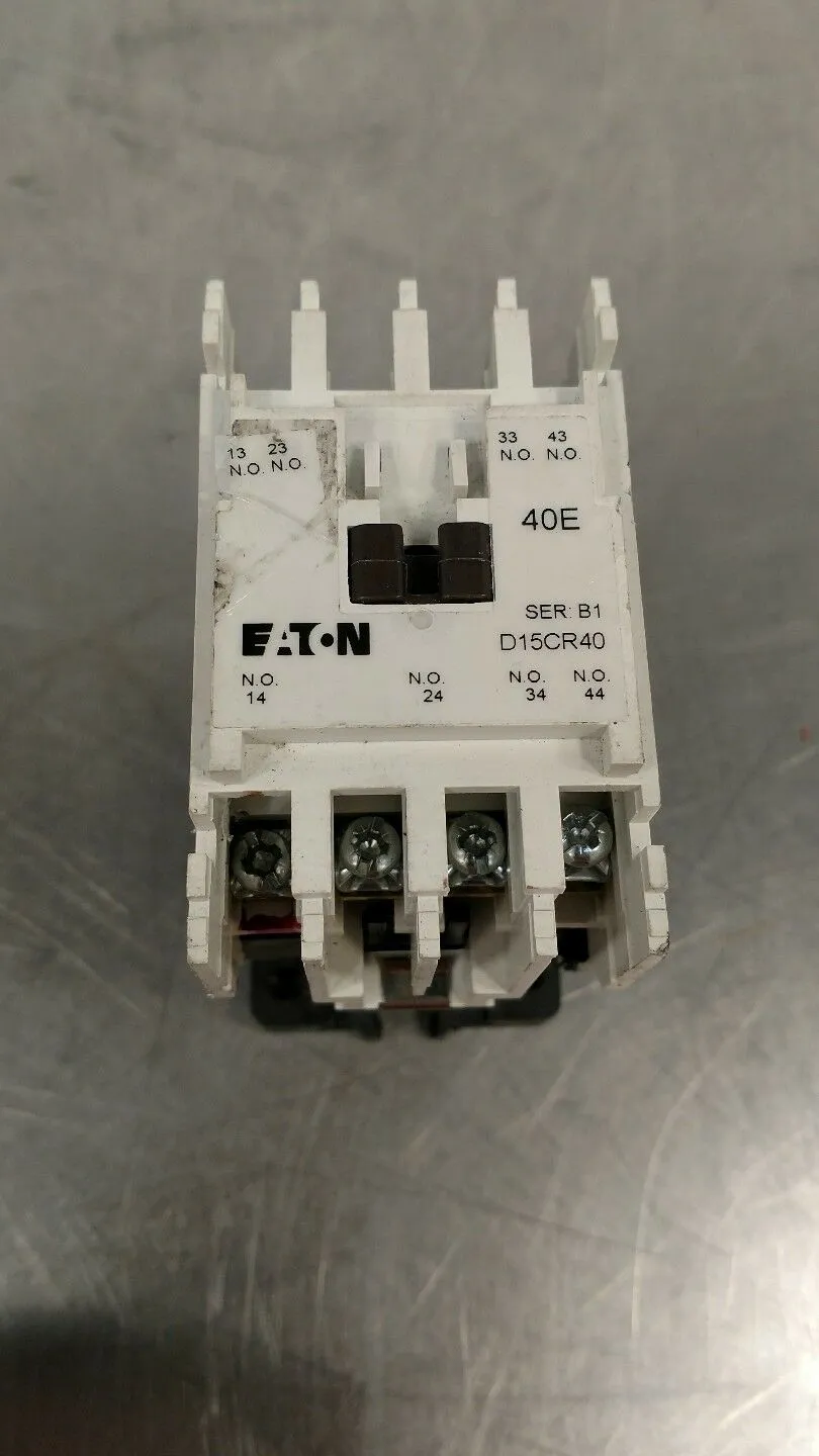 EATON D15CR40 Ser. B1 40E Multipole Relay 4E-12