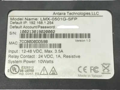 USED ANTAIRA GIGABIT LIGHT LAYER 3 MANAGED ETHERNET SWITCH 5-PORT