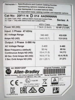 NEW Allen-Bradley 20F-11ND014AA0NNNNN