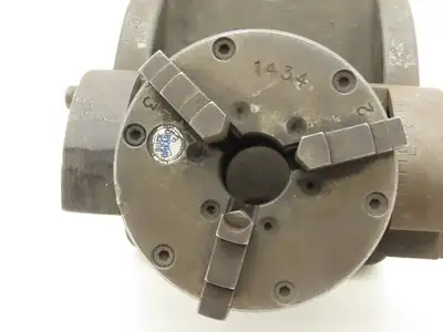 Buck Forkardt Milling 3 Jaw Lathe Chuck 4” OD 1" ID Collet Indexing Angle Plate