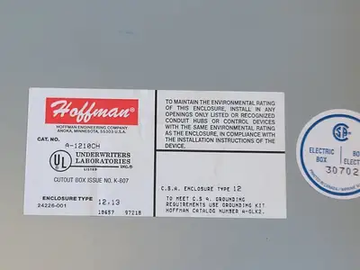 USED HOFFMAN A-1210CH
