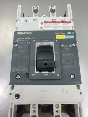 USED Siemens HJX3B400 MOLDED CASE CIRCUIT BREAKER, 3-POLE, 400A, 220-690V