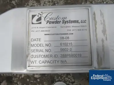 USED CPS Custom Powder Systems Docking Station, Model 610215