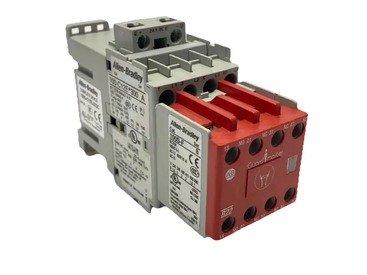 Used ALLEN-BRADLEY SER A SAFETY CONTACTOR 12A 600V 24VDC COIL PLC Contactors | Maverick Industrial Sales #1100086