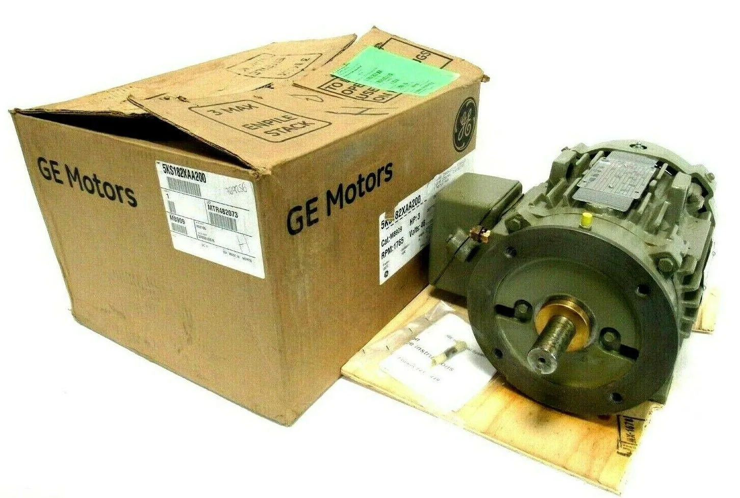 NEW GENERAL ELECTRIC 5KS182XAA200 MOTOR 3HP 460V 1765 RPM M8909