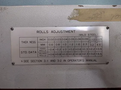 AMADA 24" X 13 GAUGE AMADA MODEL #SL-6023 13 ROLL SHEET LEVELER (14556) LEVELERS (ROLLER / PLATE & STRETCH) | Machinery International LLC (14)