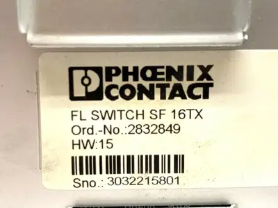 USED PHOENIX CONTACT FL SWITCH SF 16TX ETHERNET MODULE