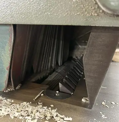USED OGAM PO-280, 12" DIP-CHAIN GANG RIPSAW